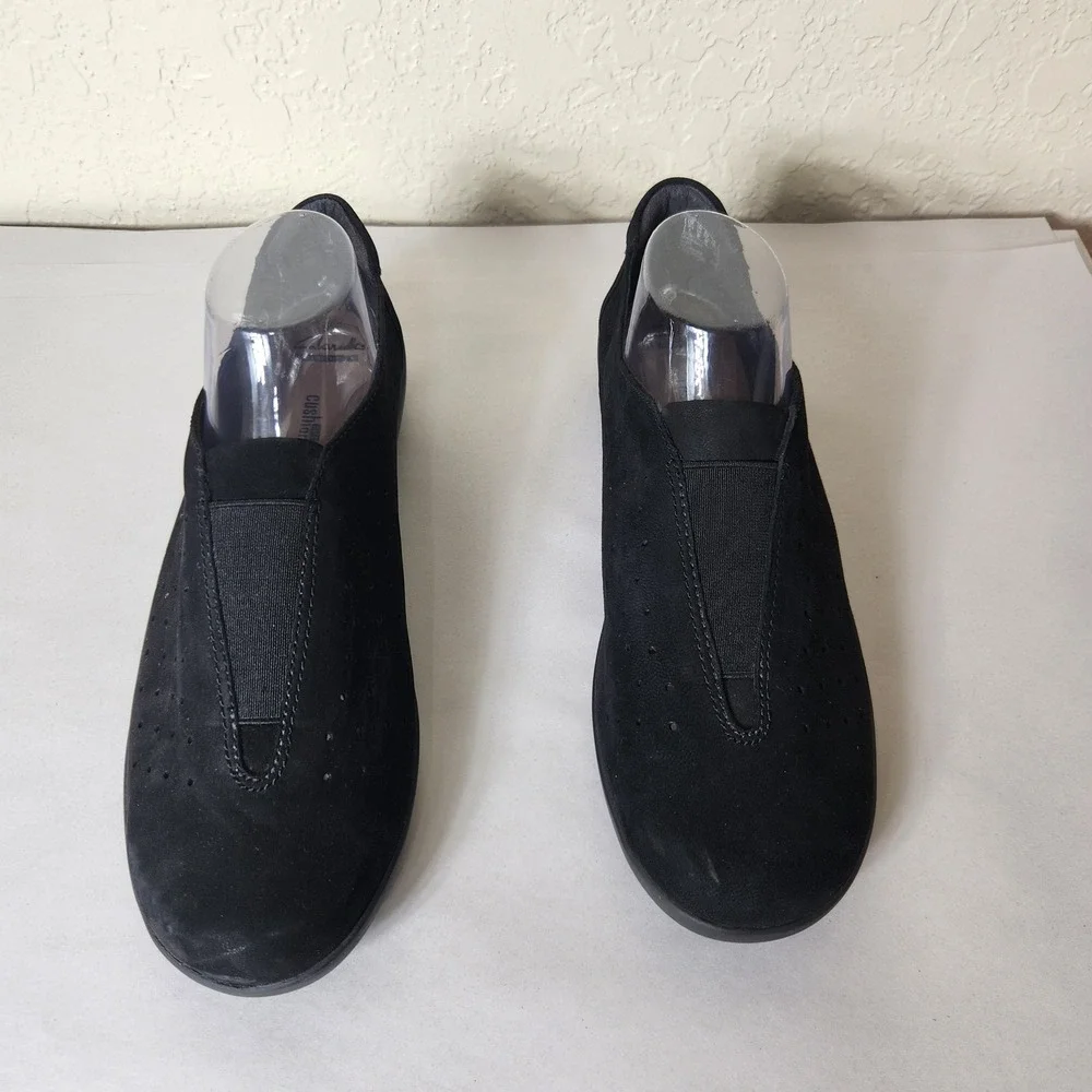 Clarks Collection Cushion Soft Black Slip On Loafers Women 11 W